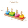 Custom Safety Size Kinderspielzeug Educational Shapes Sorting Game Wood Toys Wooden Shape Black For Kids Montessori