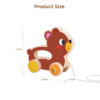 Montessori Toys Animal Bear Shape Wooden Toys Pull Along Toy