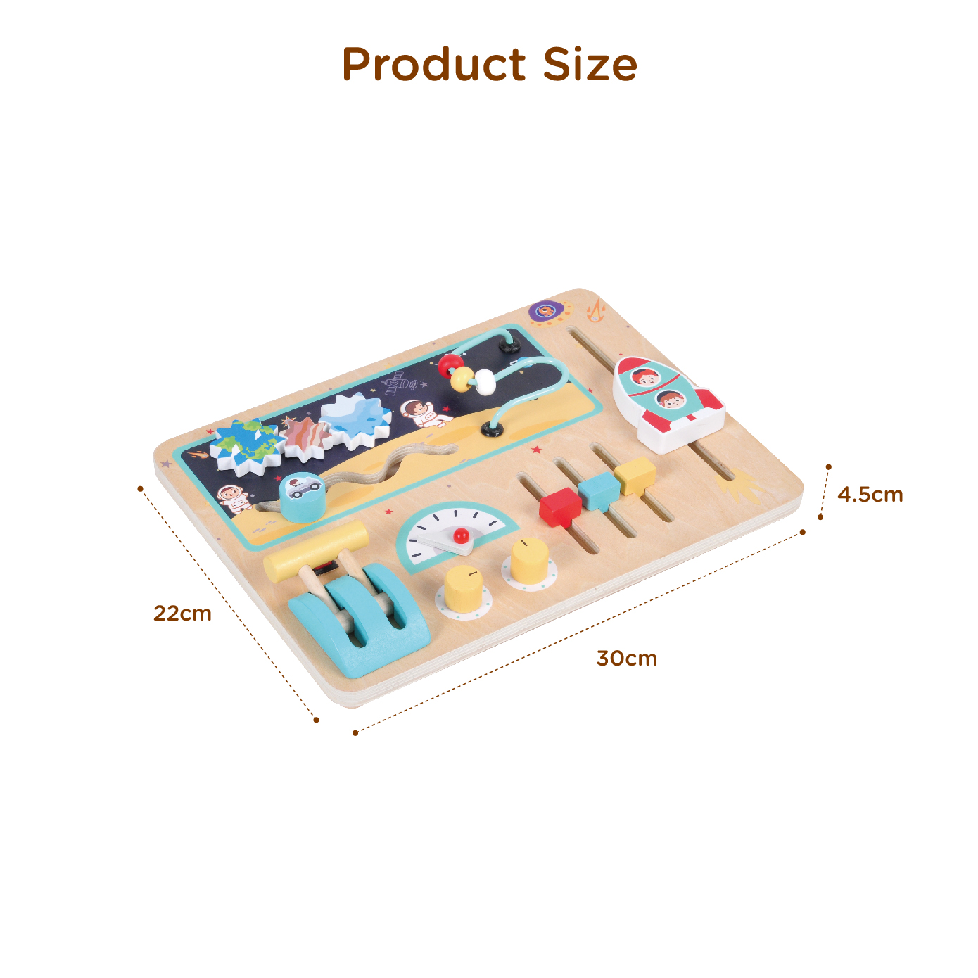New Preschool Wooden Space Busy Board Toy Educational Toy Set - Image 4