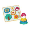 2-in-1 wooden animal 3D puzzle and building block stacking toys Children's educational toys