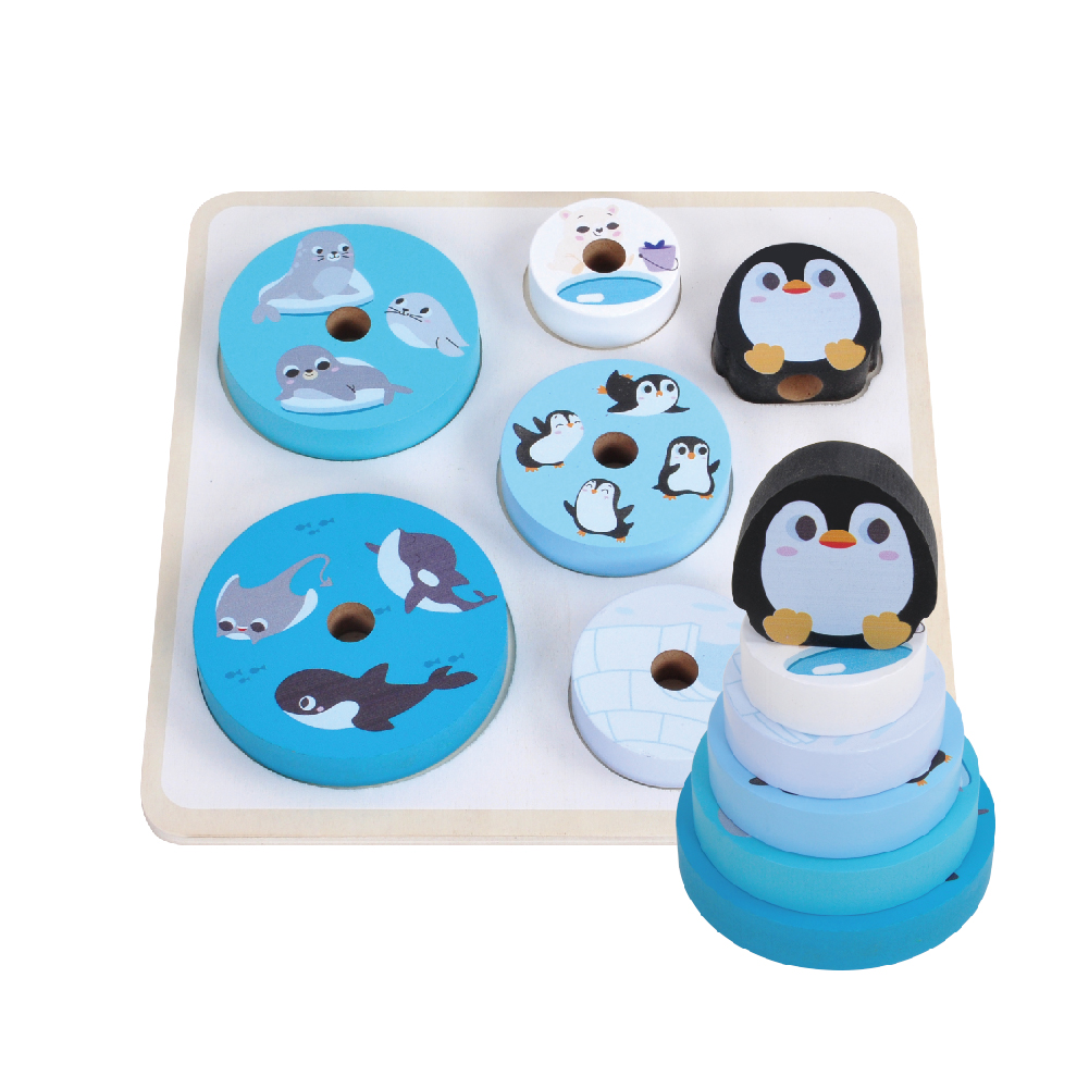 2-in-1 wooden animal 3D puzzle and building block stacking toys Children's educational toys - Image 3