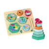 2-in-1 wooden animal 3D puzzle and building block stacking toys Children's educational toys