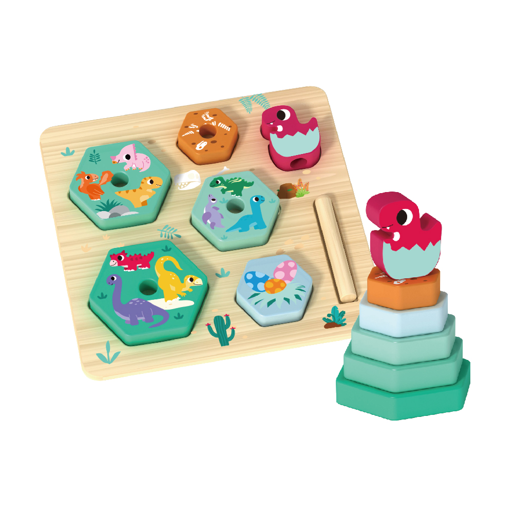 2-in-1 wooden animal 3D puzzle and building block stacking toys Children's educational toys - Image 4