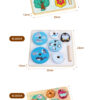 2-in-1 wooden animal 3D puzzle and building block stacking toys Children's educational toys