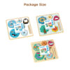 2-in-1 wooden animal 3D puzzle and building block stacking toys Children's educational toys