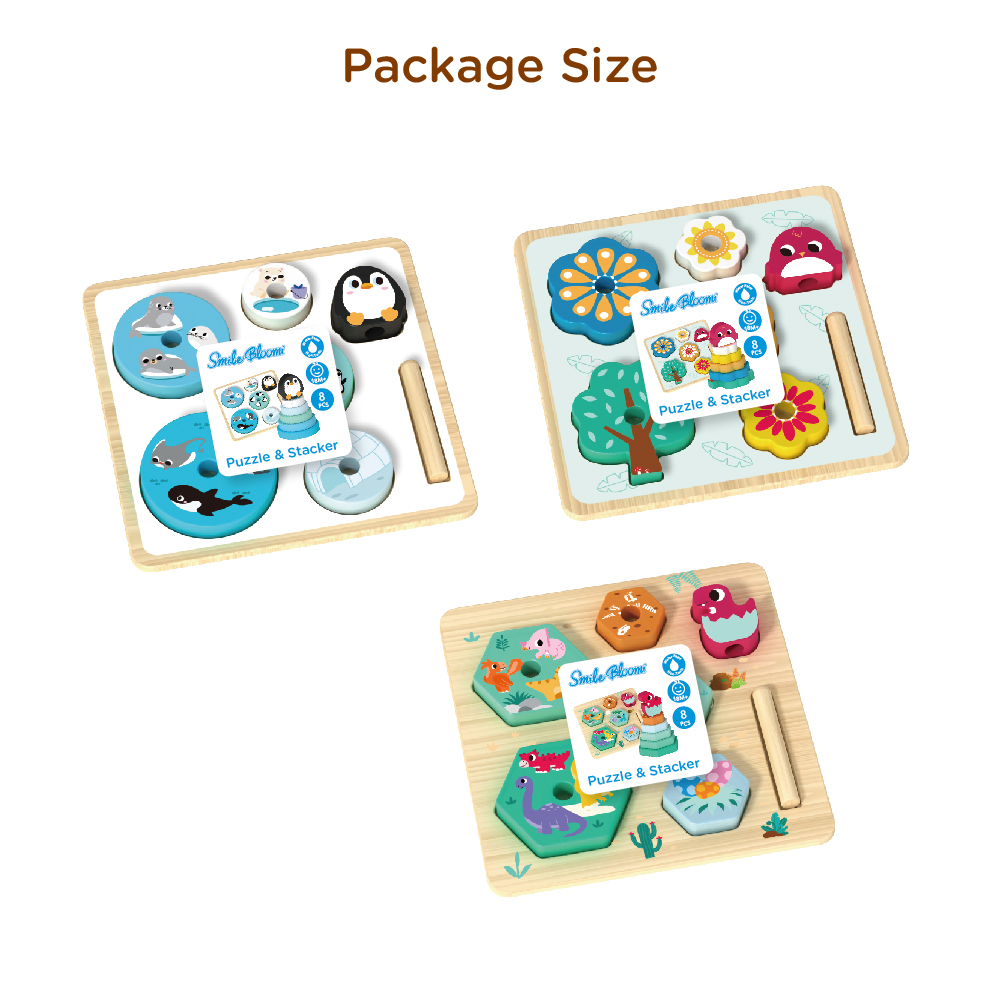 2-in-1 wooden animal 3D puzzle and building block stacking toys Children's educational toys - Image 8