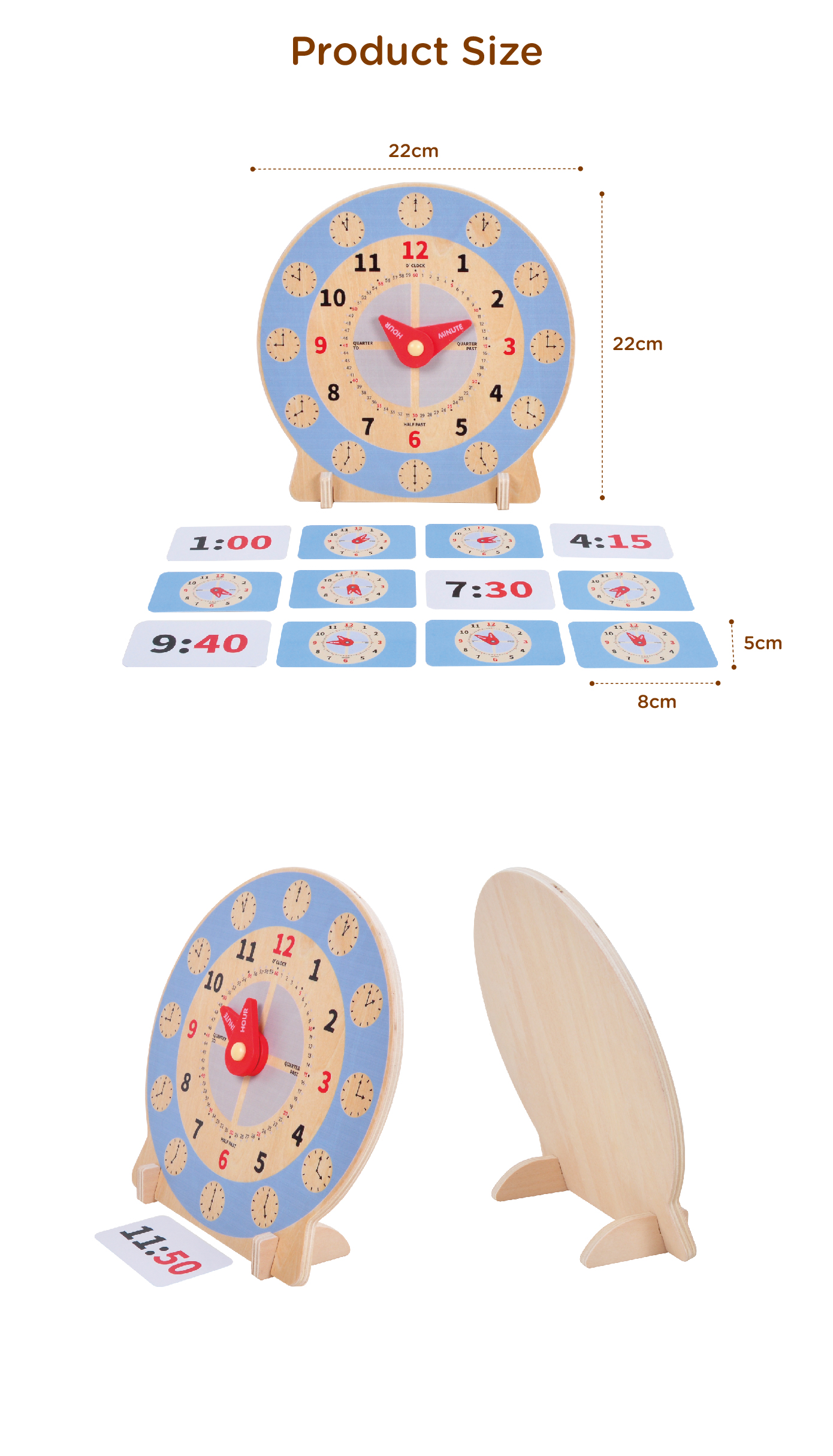 Clock Play Set Early Learning Educational Toy - Image 6