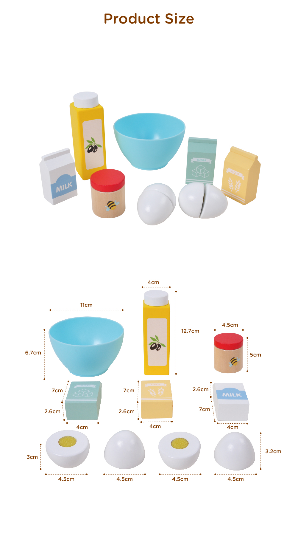 Wooden Kids Baking Toy Set Toys Kids Cooking Toy Set - Image 4