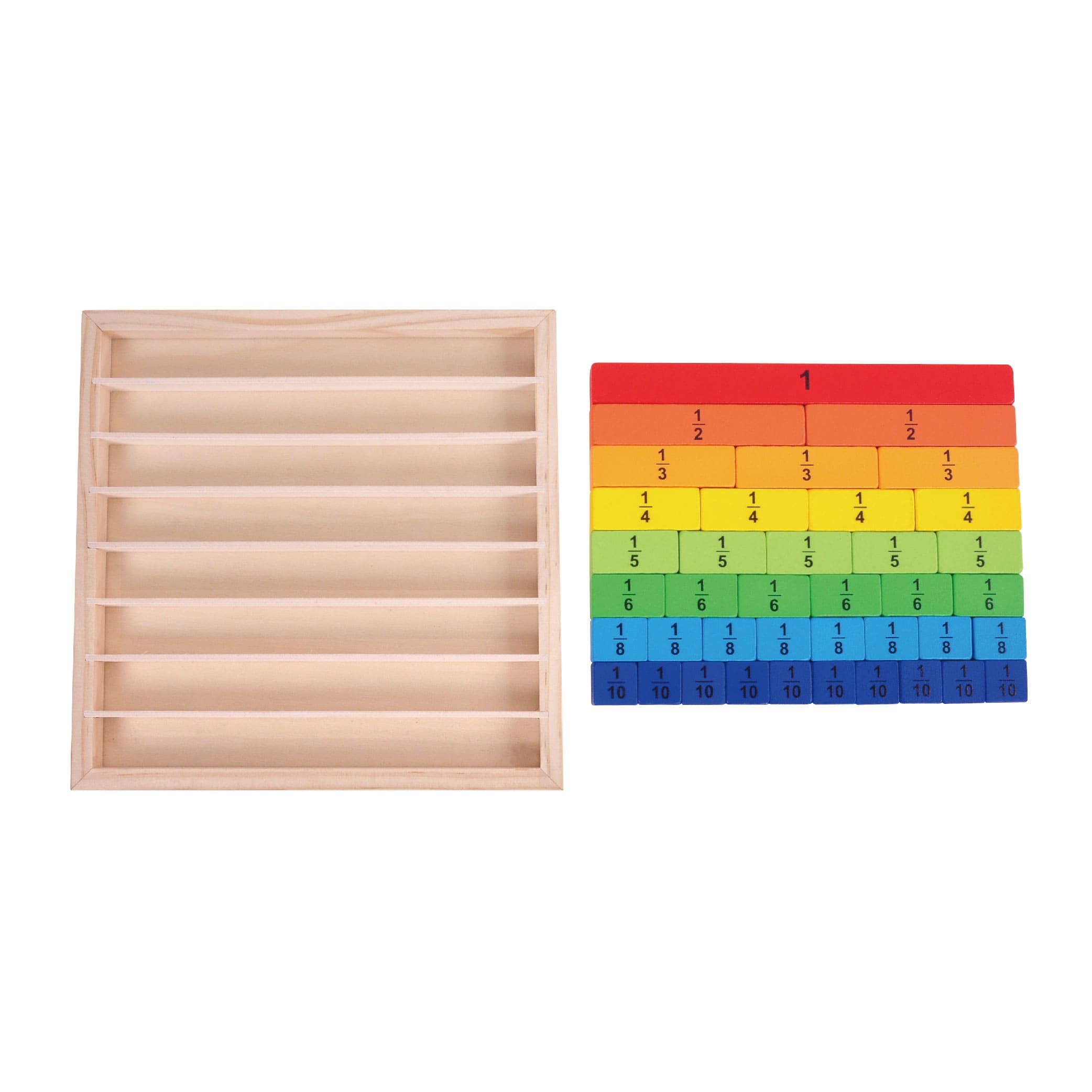Wooden Montessori Teaching Aids Math Toys Color Fraction Sticks Kindergarten Early Educational Toys for Kids - Image 4