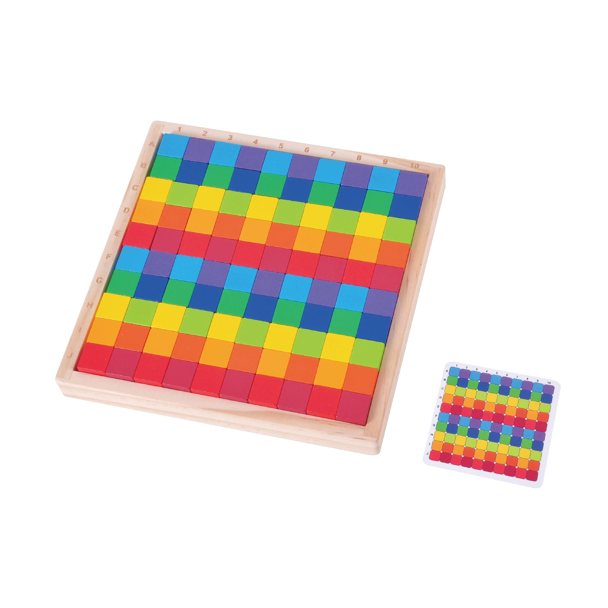 Wooden colorful building blocks educational toys, color recognition creative puzzles, early education enlightenment puzzle games - Image 3