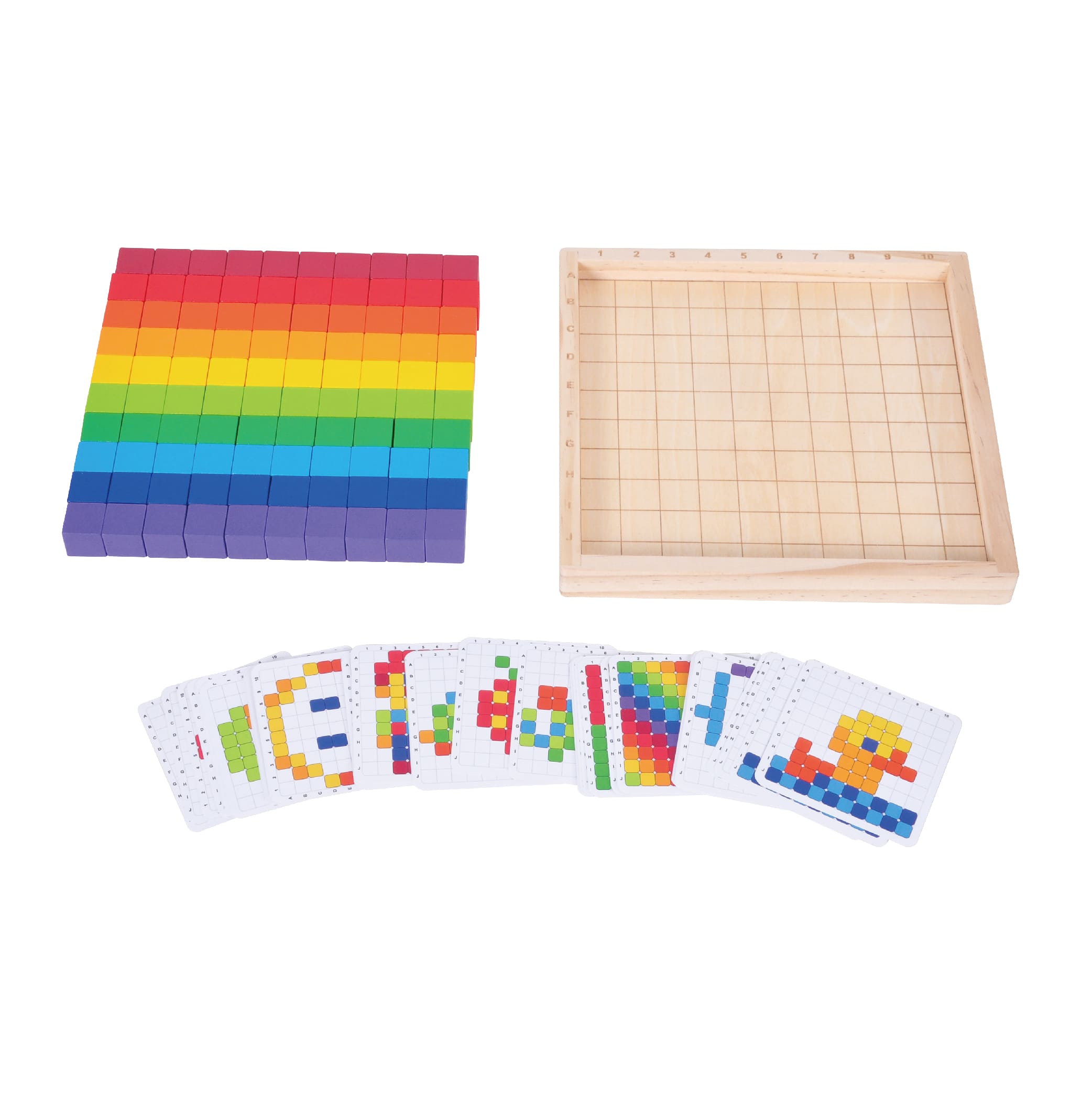 Wooden colorful building blocks educational toys, color recognition creative puzzles, early education enlightenment puzzle games - Image 4