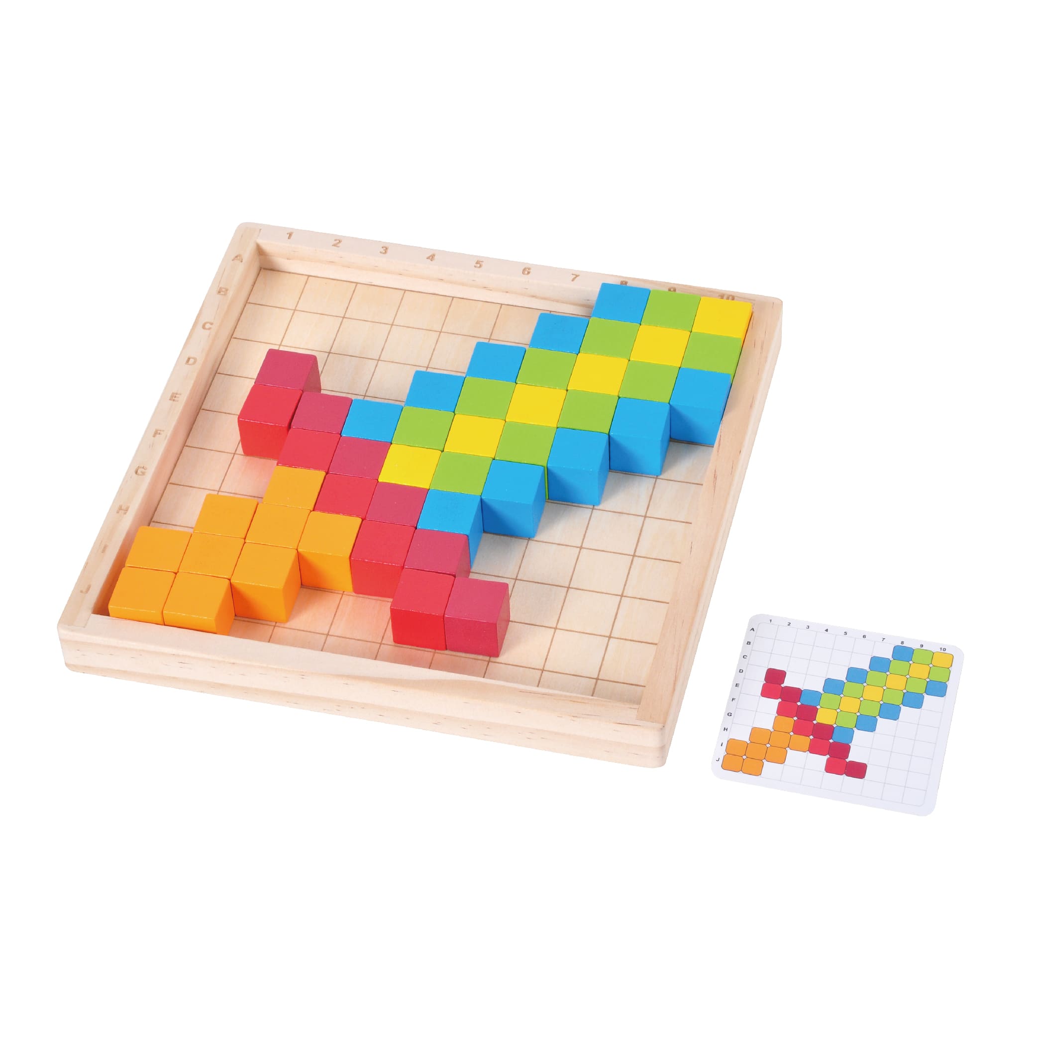 Wooden colorful building blocks educational toys, color recognition creative puzzles, early education enlightenment puzzle games - Image 5