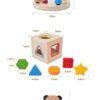 Wooden Toys Shape Cubes - Activity Stacking Toys - Animal Wire Labyrinth Educational Toys Set 3 in 1