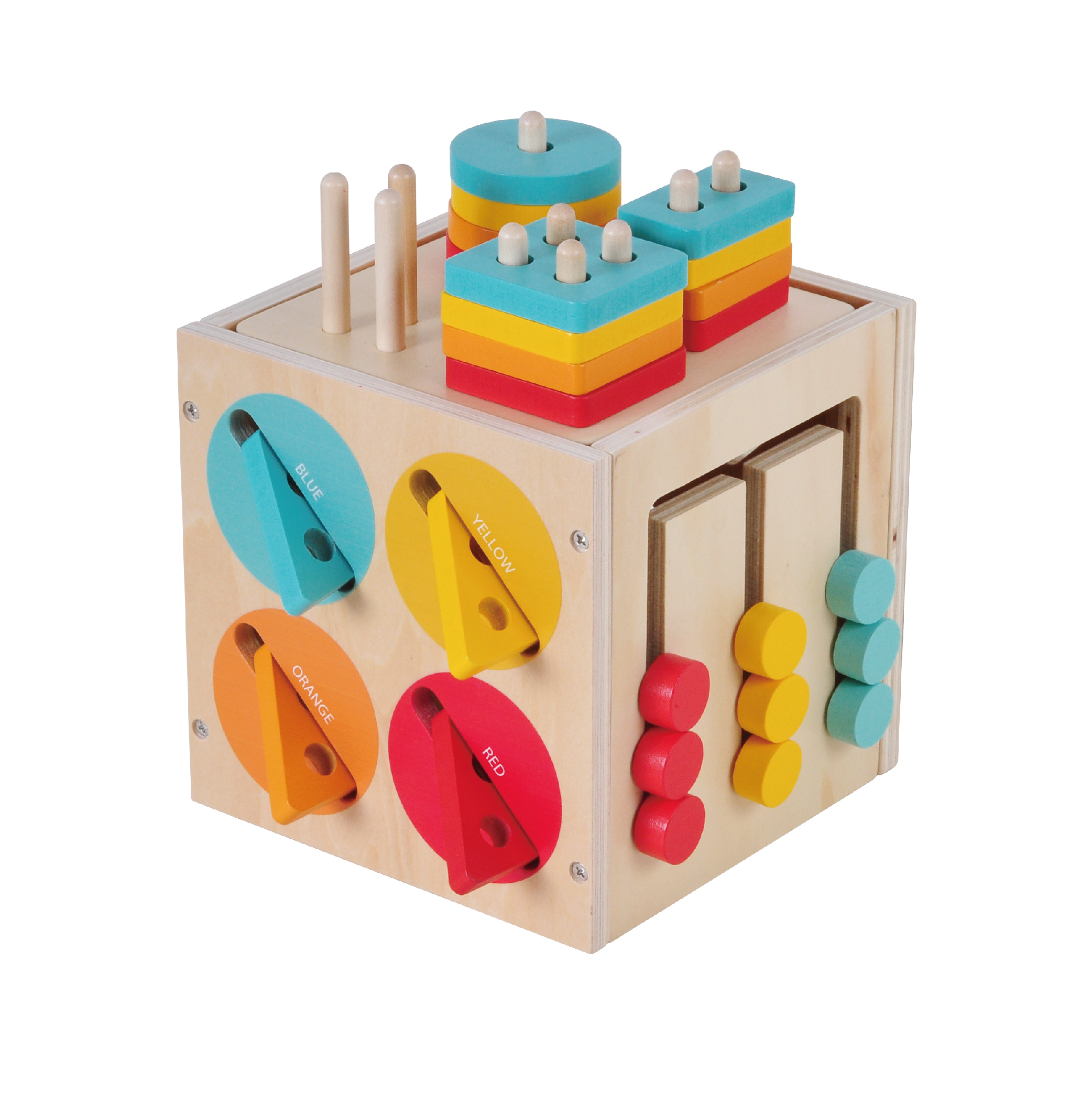 Montessori Wooden Activity Cube 5 in 1 Multifunctional Box Game Wooden Children's Educational Toy - Image 4