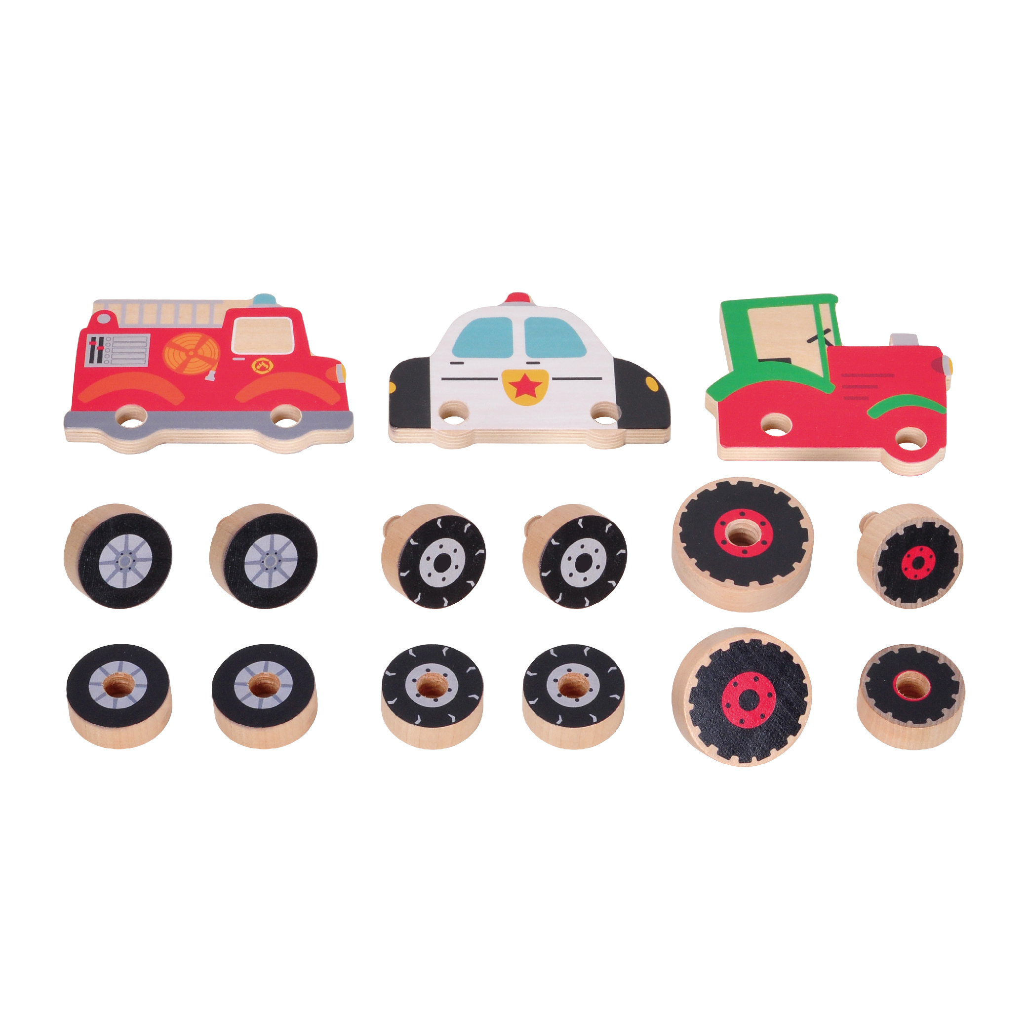 Wooden vehicle toys building vehicles wooden car educational toys - Image 2