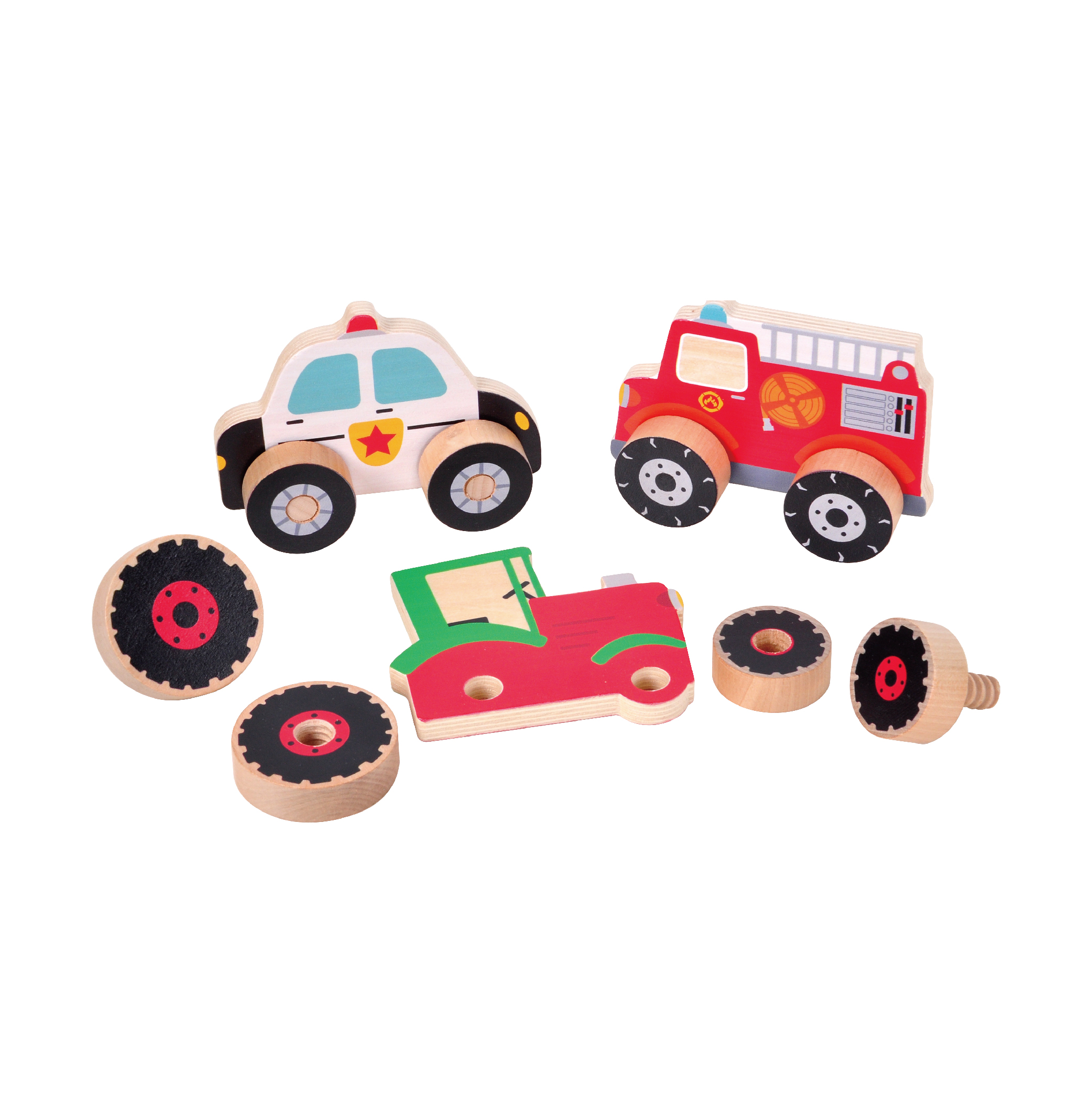 Wooden vehicle toys building vehicles wooden car educational toys - Image 3