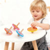 Wood Spinning Tops, Wooden Gyroscopes, Standard Tops, Education Toys