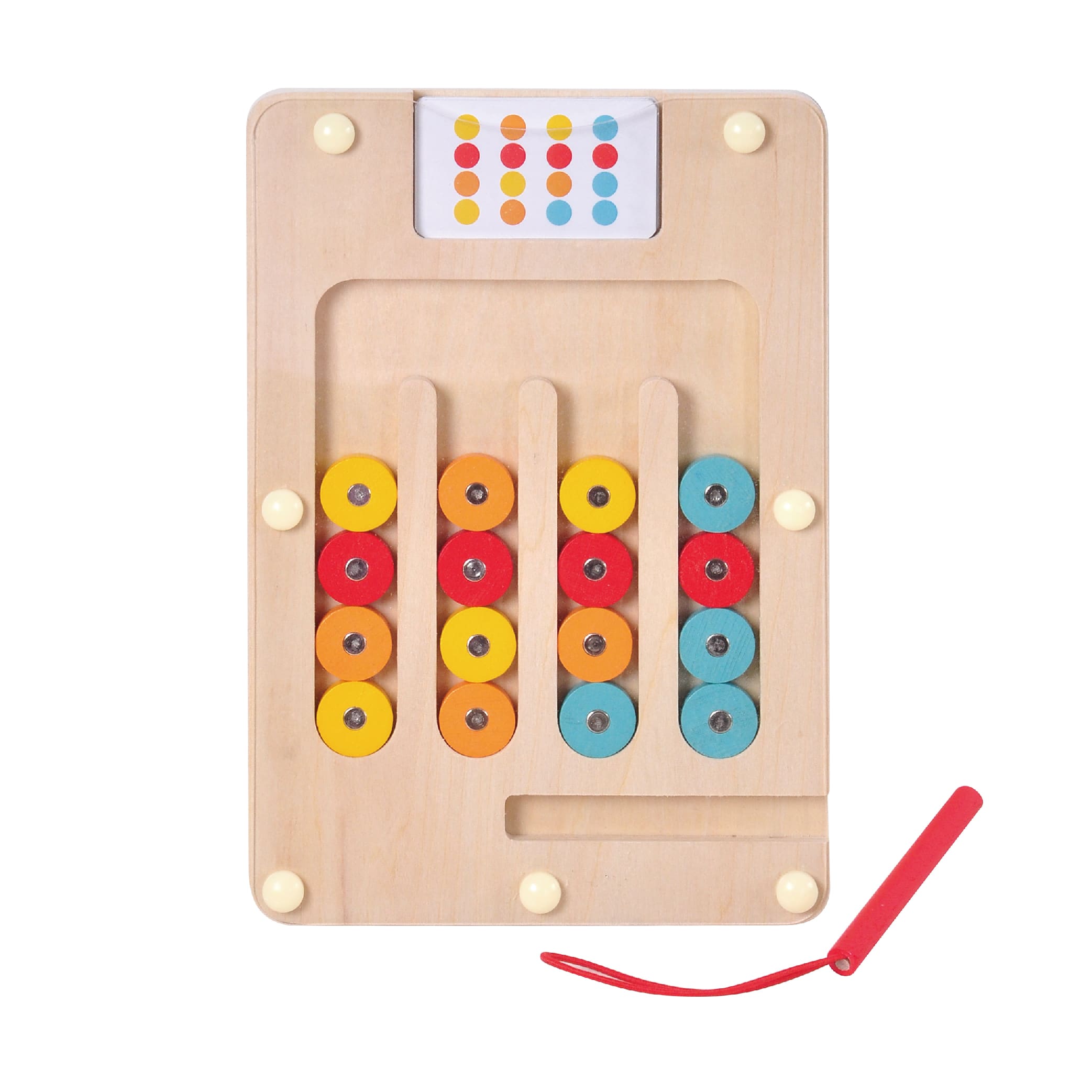 Montessori children's wooden four-color mobile game toys classification quantity cognitive toys preschool educational games - Image 3