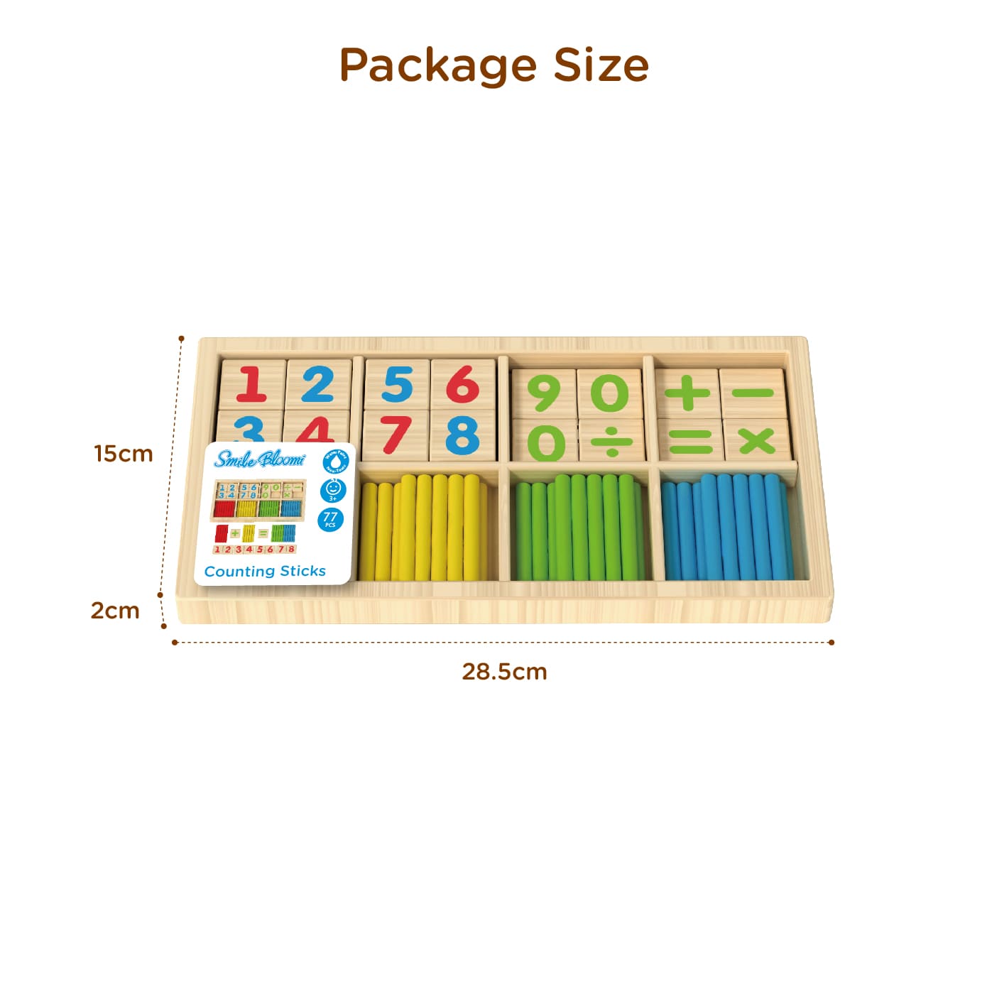 Montessori Children's Wooden Math Block Education Early Puzzle Learning Counting Stick Toy - Image 5