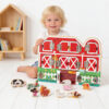 Wooden Early Education Farm Door Lock Toy, Children's Hide and Seek Farm, Suitable for Children's Educational Toys