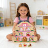 Early Education Castle Open Door Puzzle Door Lock Montessori Unlock Toy Activity Board Puzzle Toy