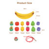 Wooden balance stacking blocks fruit cognitive balance game toddler wooden stacking toys