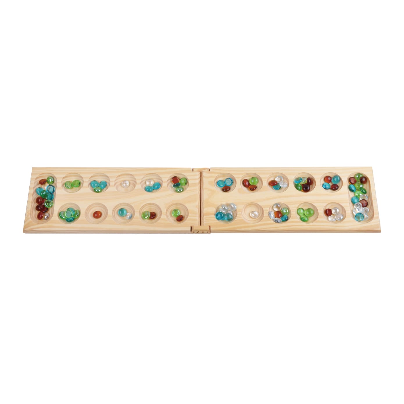 Mancala Game Set Foldable Family Kids Board Game Adult Portable Stone Set - Image 2