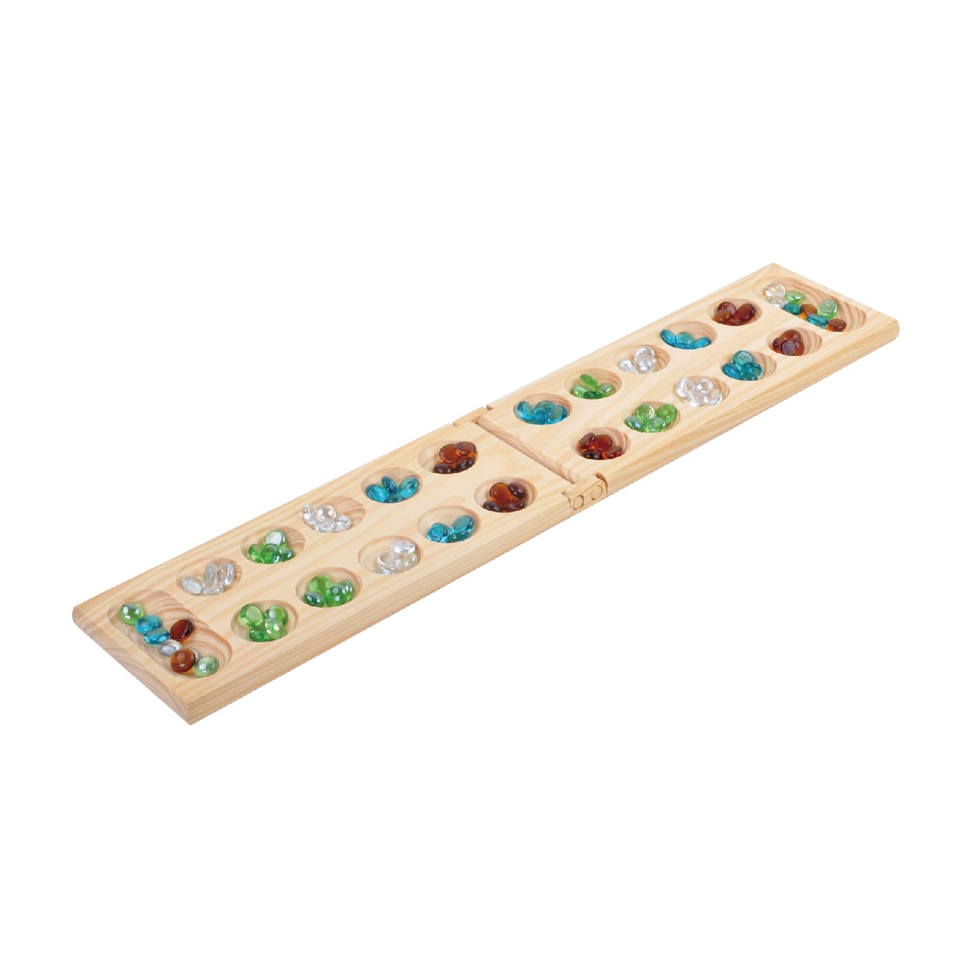Mancala Game Set Foldable Family Kids Board Game Adult Portable Stone Set - Image 3