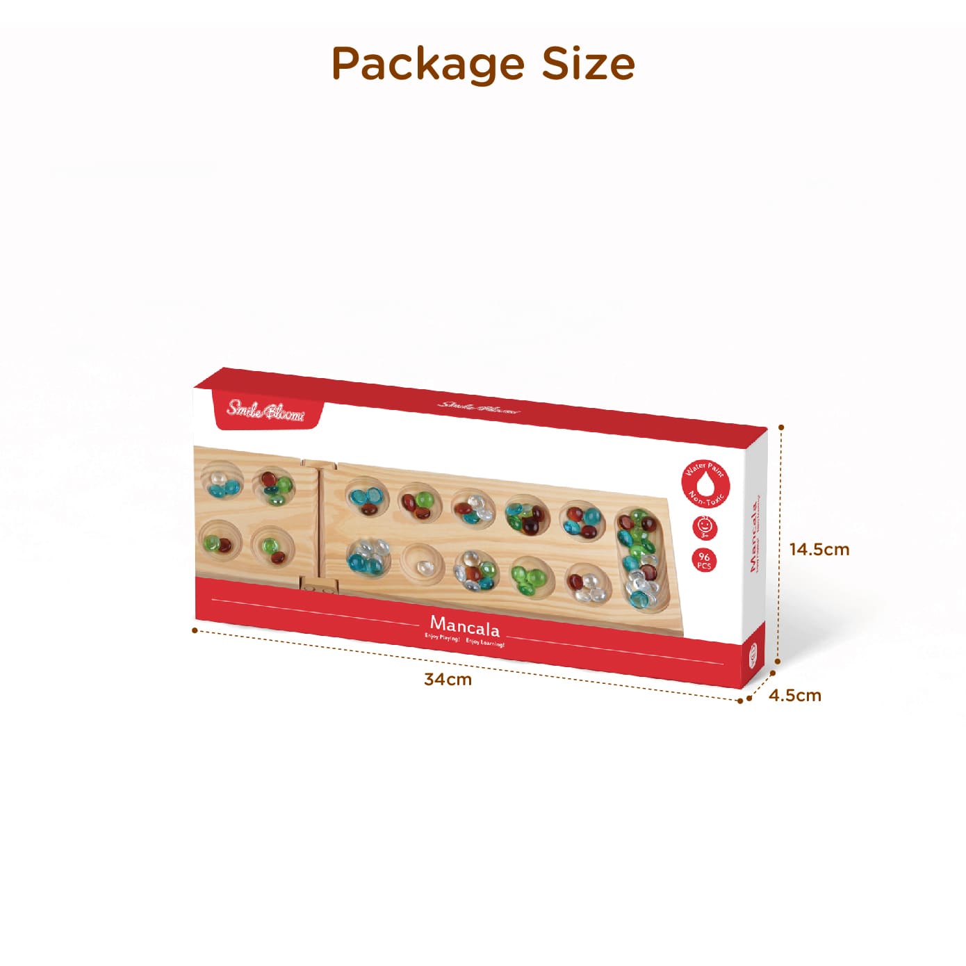 Mancala Game Set Foldable Family Kids Board Game Adult Portable Stone Set - Image 8