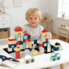 Space Wooden Block Montessori 2 Year Old Fine Motor Skills Learning Toy