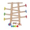 Children's educational games crazy speed wooden roller coaster track speed racing slide ball rolling game