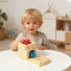 Wooden Montessori Baby Toys 4 in 1 Wooden Game Set Busy Box Set Toys