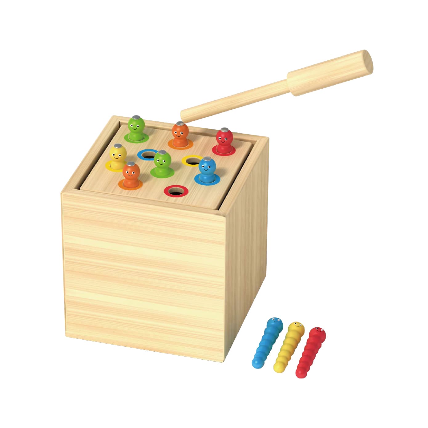 Wooden Montessori Baby Toys 5 in 1 Wooden Game Set Busy Box Set Toys - Image 2