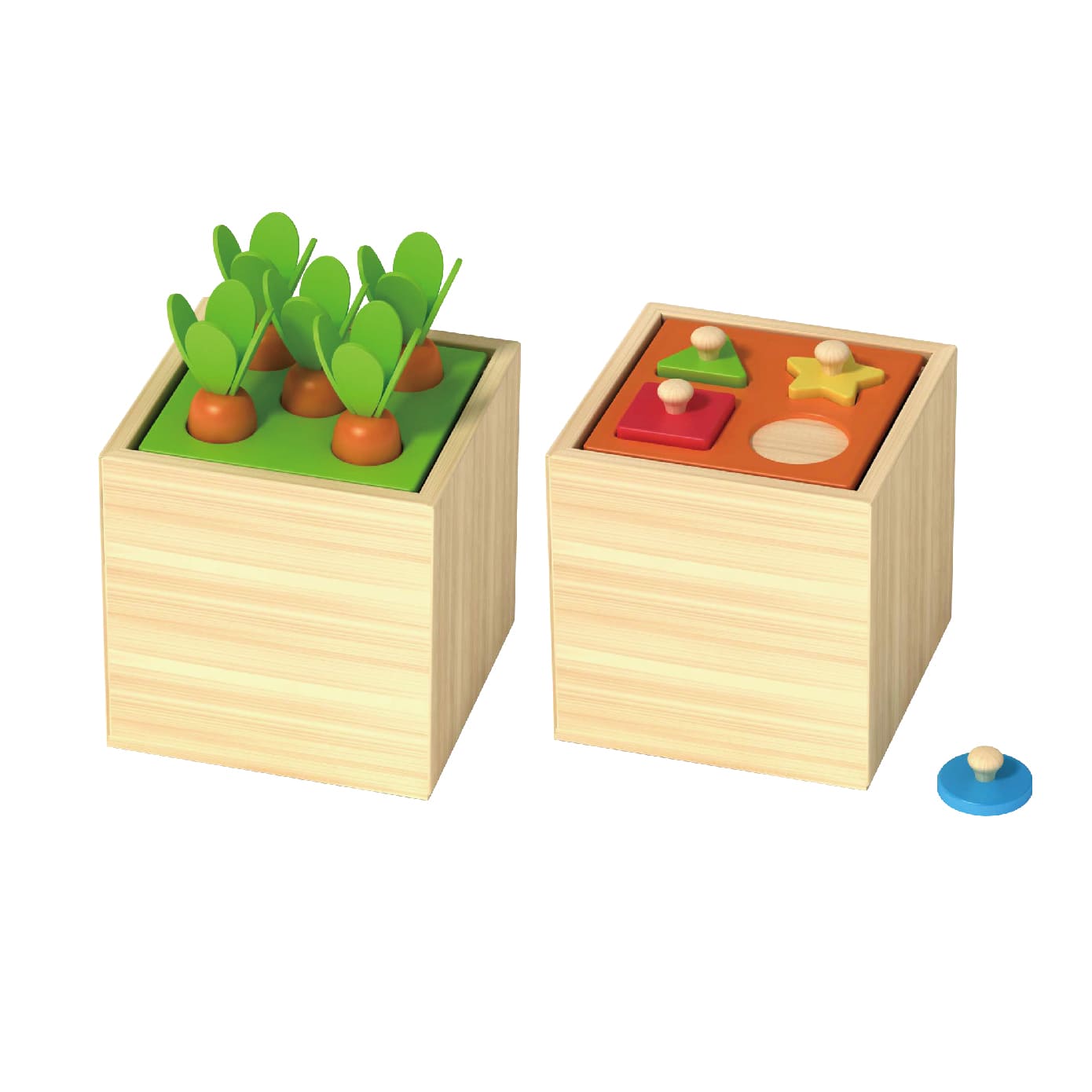 Wooden Montessori Baby Toys 5 in 1 Wooden Game Set Busy Box Set Toys - Image 4