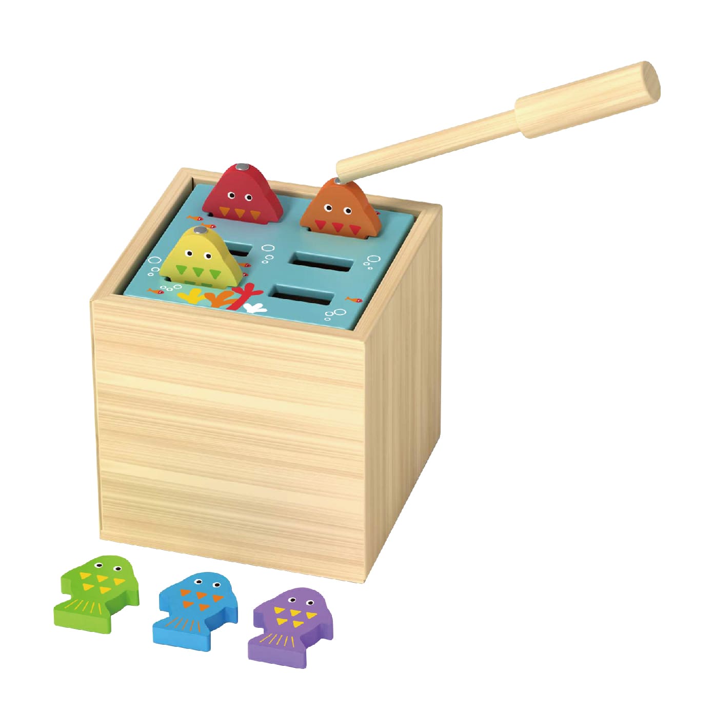 Wooden Montessori Baby Toys 5 in 1 Wooden Game Set Busy Box Set Toys - Image 5