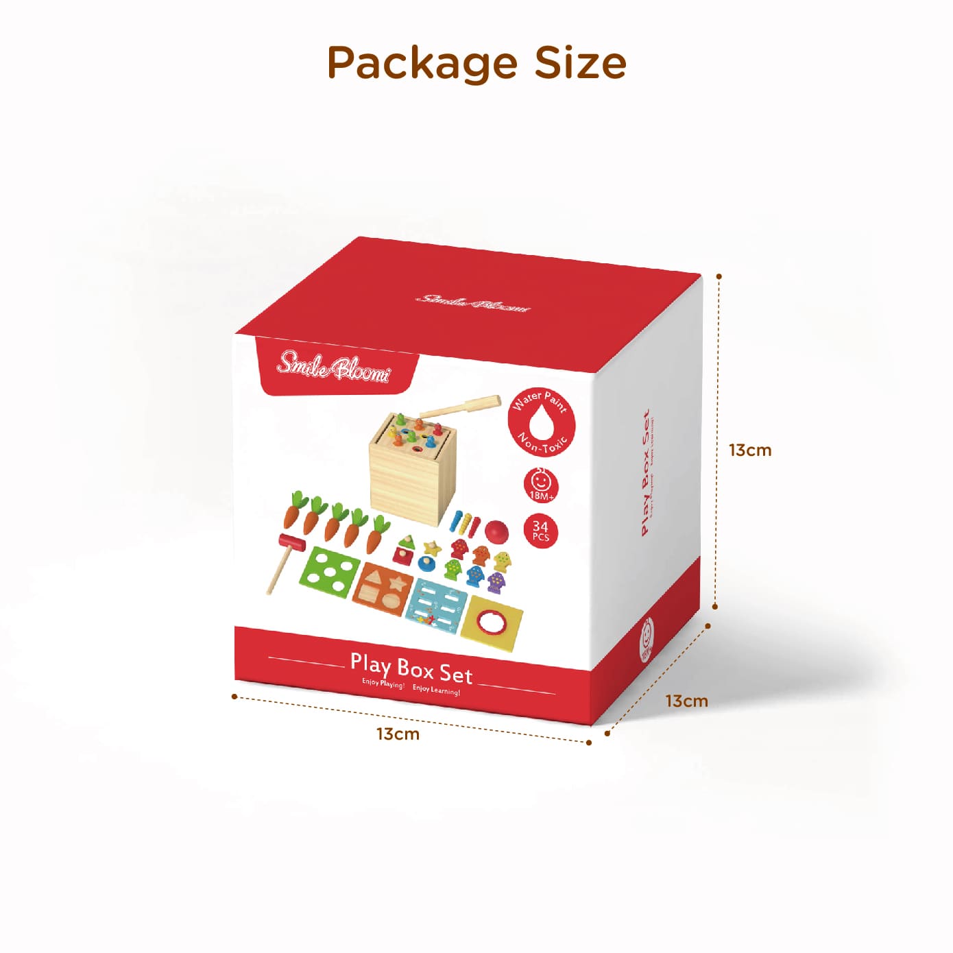 Wooden Montessori Baby Toys 5 in 1 Wooden Game Set Busy Box Set Toys - Image 7