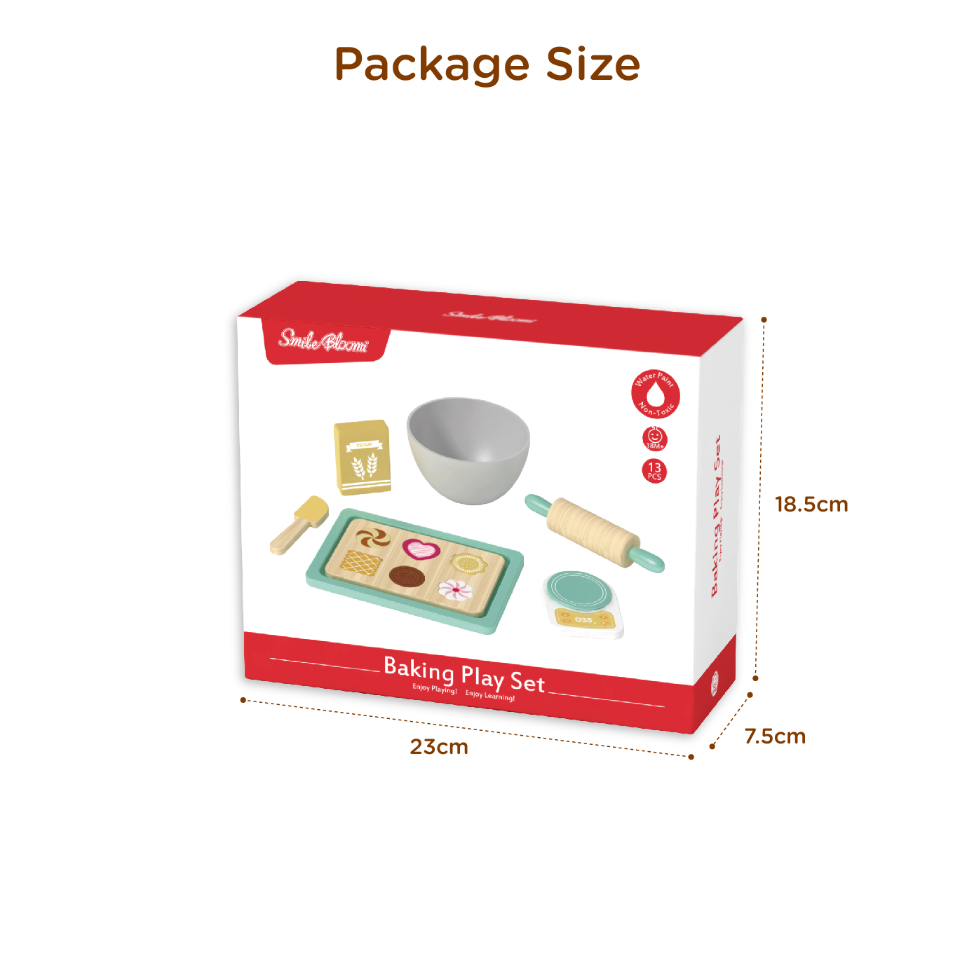 Wooden baking toys children's role play cookie making toy set - Image 5