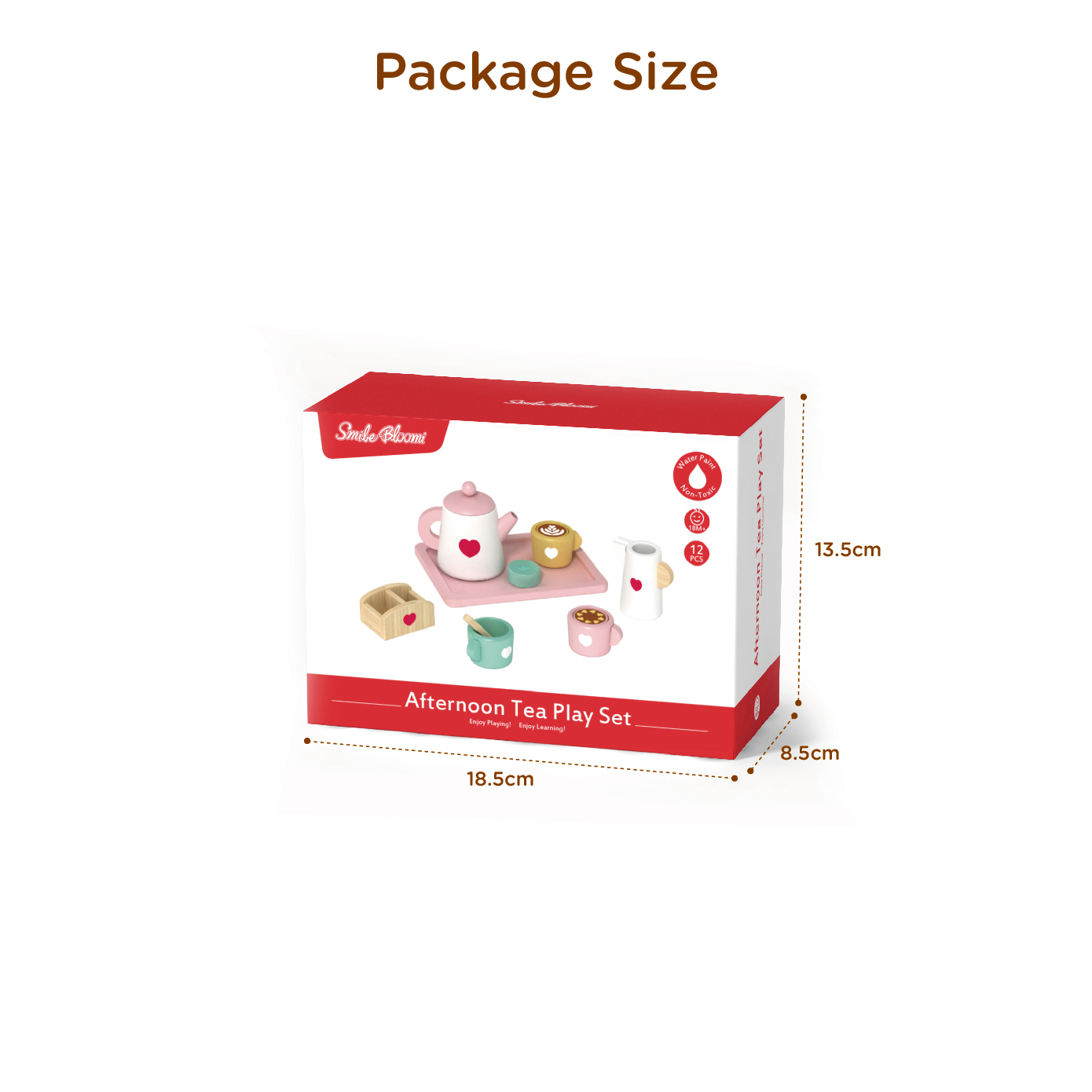 Wooden afternoon tea toy set role play game children's toy set suitable for boys and girls - Image 4