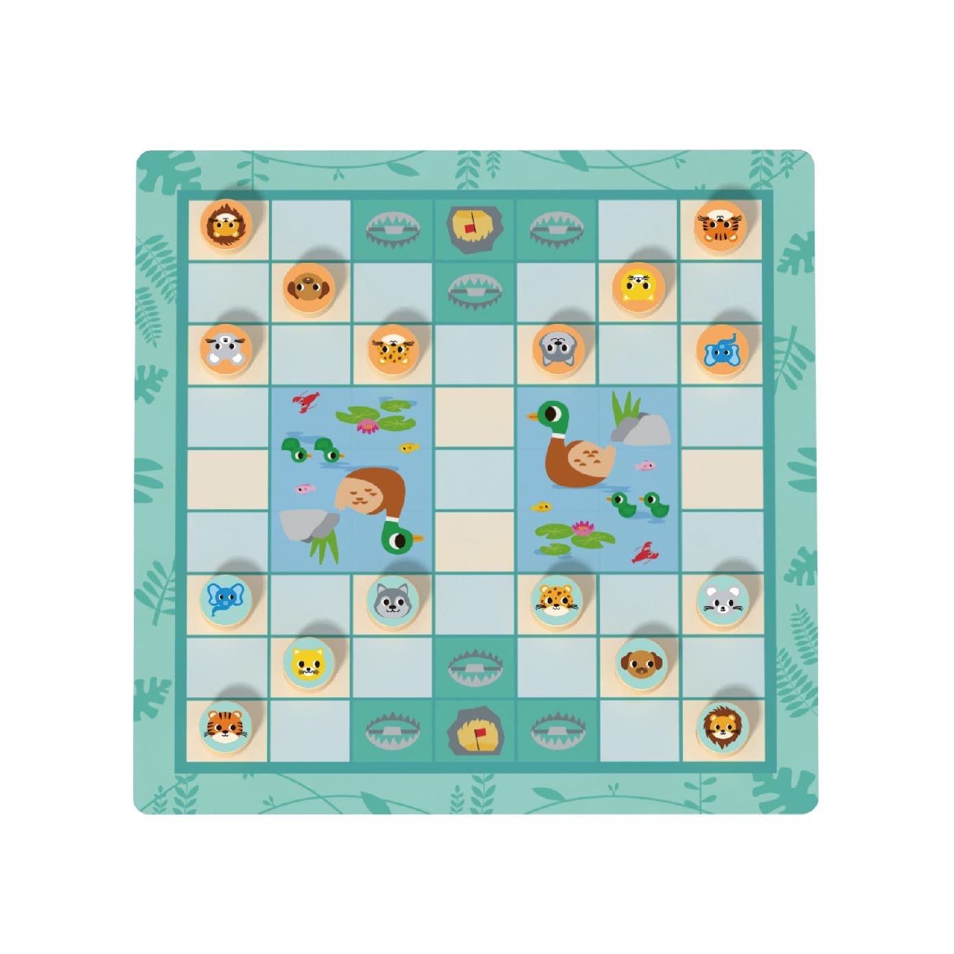 Wooden 4-in-1 multifunctional board games, flying chess, snakes and ladders, chess and animals wooden board games for kids - Image 4