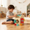 Wooden activity game box, Montessori wooden lock box, children's hand-eye coordination early education toys, preschool educational toys learning