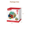 Multifunctional wooden unlocking toy creative activity cube sensory wooden shape gear busy board early education treasure box sensory toy