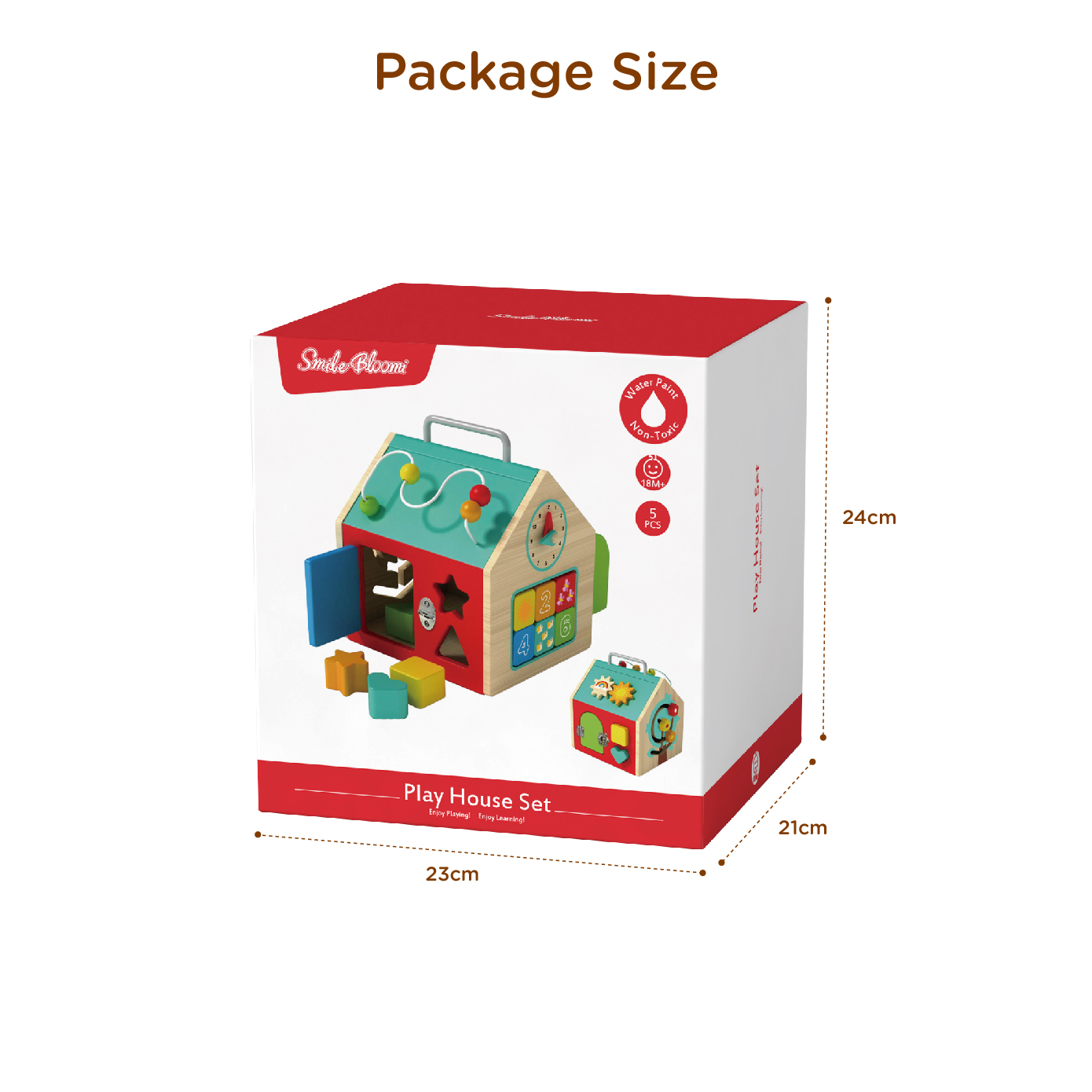 Multifunctional wooden unlocking toy creative activity cube sensory wooden shape gear busy board early education treasure box sensory toy - Image 4