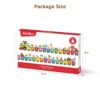 Alphabet train puzzle, train wooden board 26 letter puzzles and corresponding pictures, children develop concentration, cognitive ability and language ability.