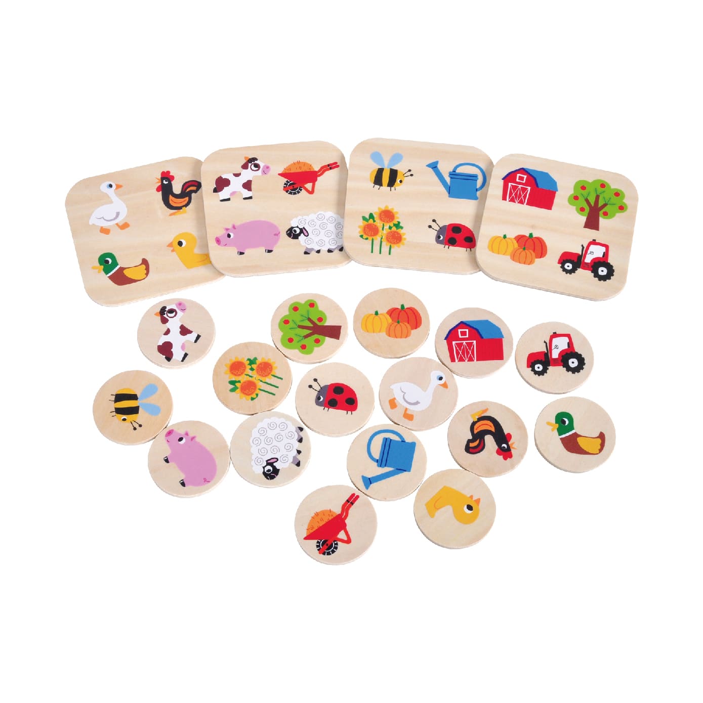 Farm Memo Game Educational Puzzle Toy Montessori Early Learning - Image 2