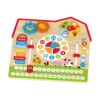Montessori farm body calendar educational wooden learning toys, analog clock, calendar, weather, season, time, week, suitable for preschool children's learning toys