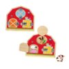 Farm Padlock Activity Board with 3 Opening Types of Wooden Toys