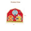 Farm Padlock Activity Board with 3 Opening Types of Wooden Toys