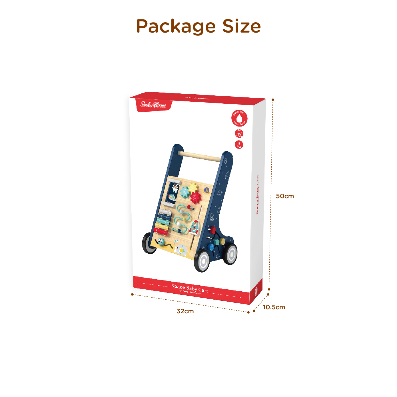Educational toys baby walker educational cart space station toys wooden children educational toys - Image 4