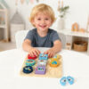 Wooden Space Montessori Toys Color and Geometric Shapes Sorting Kids Educational Toys Learning