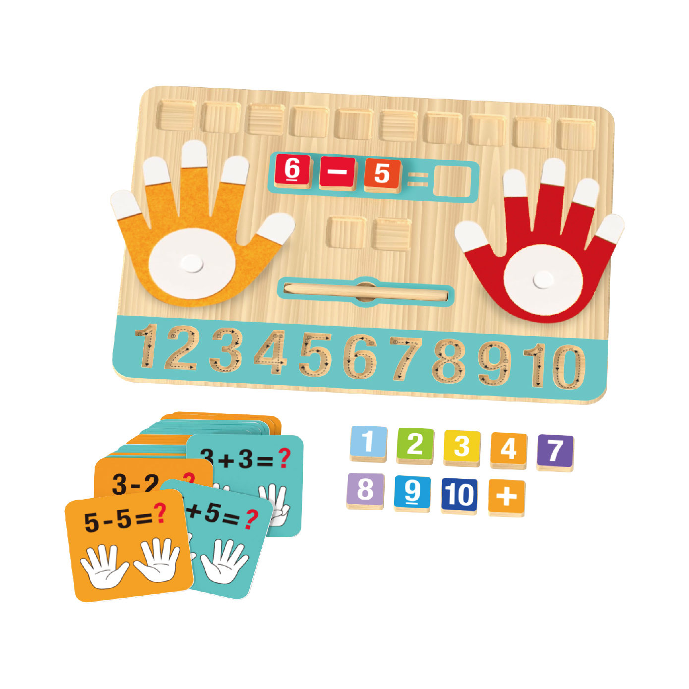 Montessori children's early education teaching toys finger counting xue game toys suitable for children's educational mathematics wooden toys - Image 2